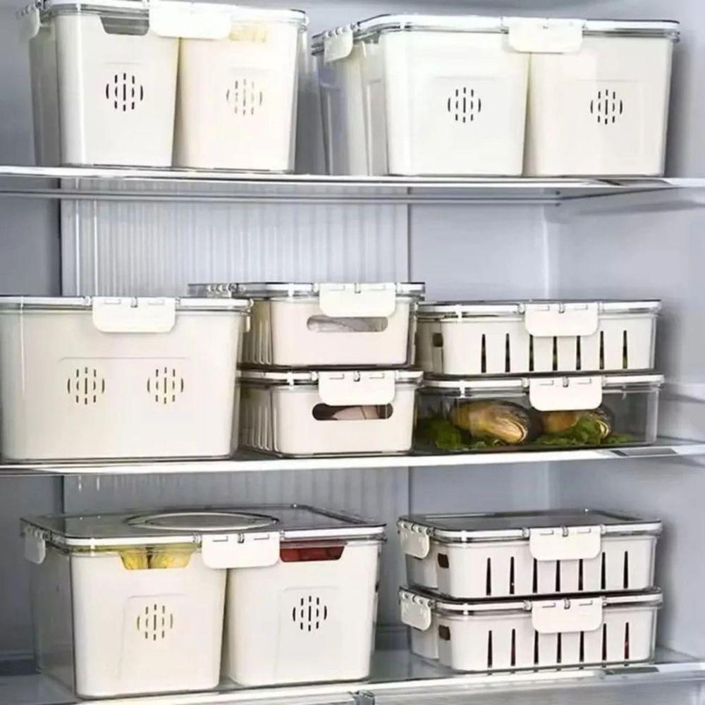 Caixa Organizador Com Tampa Geladeiras, Frutas, Legumes E Carnes - 4