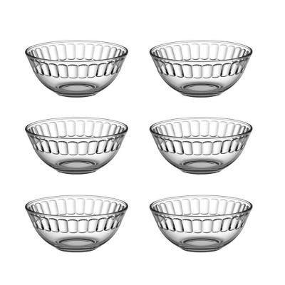 Kit Conjunto 6 Unidades Bowl Carmine Vidro Transparente