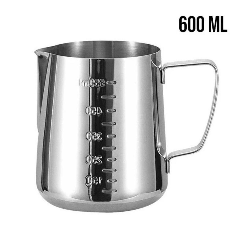 Jarra De Leite Leiteira Pitcher Barista Café Inox Com Marcação 600ml - 3