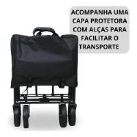 Carrinho De Carga Camping Ntk Portátil Dobrável 80kg - 4