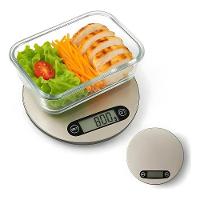 Balança De Cozinha Digital Redonda Inox 10kg