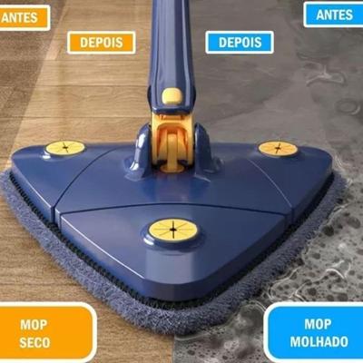 Mop De Limpeza Giratório 360° Triângular
