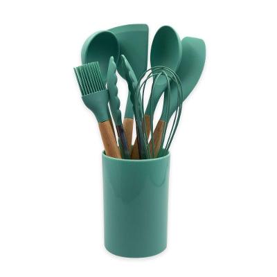 Conjunto De Utensilios Silicone 8 Peças - Verde Escuro