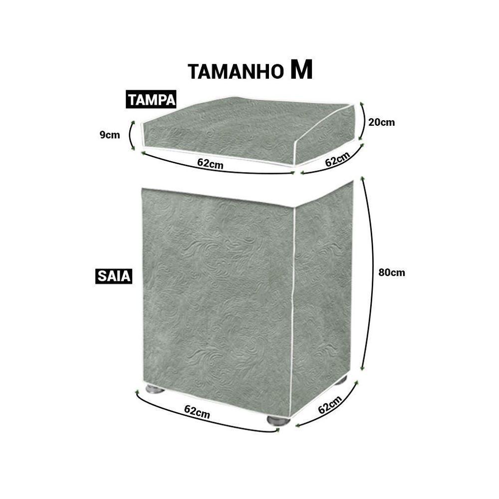Capa Maquina De Lavar Flanelada Jeans M - 2