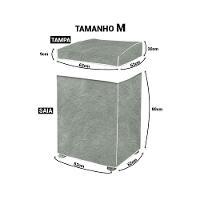 Capa Maquina De Lavar Flanelada Jeans M - 2