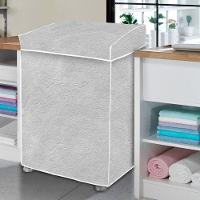 Capa Maquina De Lavar Flanelada Cinza Perolizada - P - 2