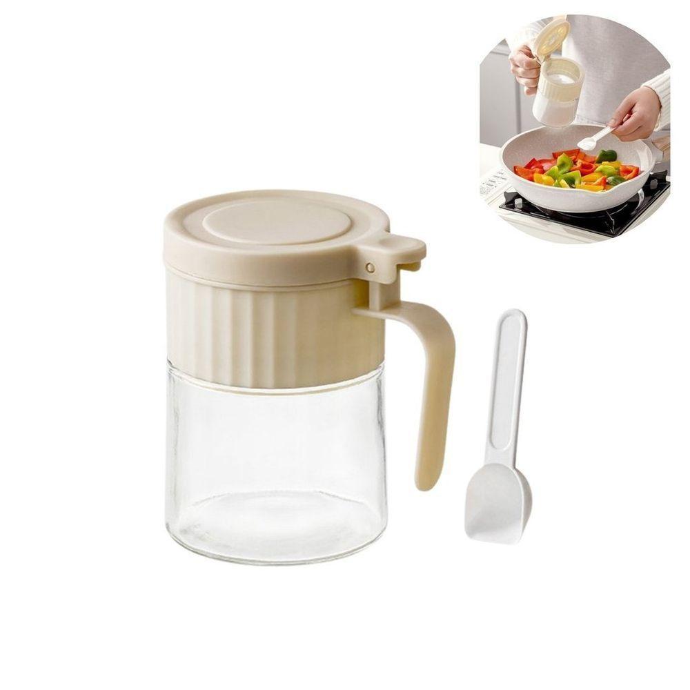 Porta Condimentos Redondo Vidro Com Colher 280ml - 1