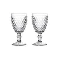 Conjunto 2 Taça Vinho Bico De Abacaxi Transparente 230ml - 1