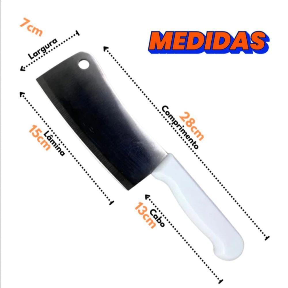 Cutelo Profissional Aço Inox Corte Preciso Carnes Legumes E Ossos 28cm - 4