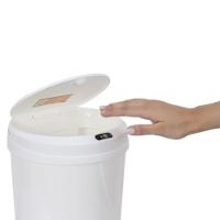 Lixeira Automática Redonda 12 Litros Com Sensor Branca - 4