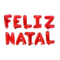 Kit Balões Balão Metalizado Vermelho De 37 Cm - Feliz Natal - 2