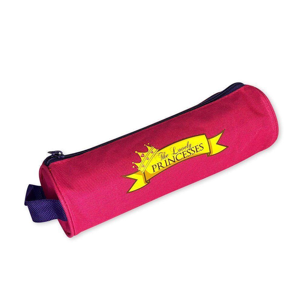 Kit Mochila Infantil Escolar Com 3 Peças Princesas Rosa-roxo - Sortido - 3