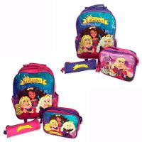 Kit Mochila Infantil Escolar Com 3 Peças Princesas Rosa-roxo - Sortido - 1