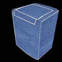 Capa Maquina De Lavar Abertura Superior Jeans - P - 2