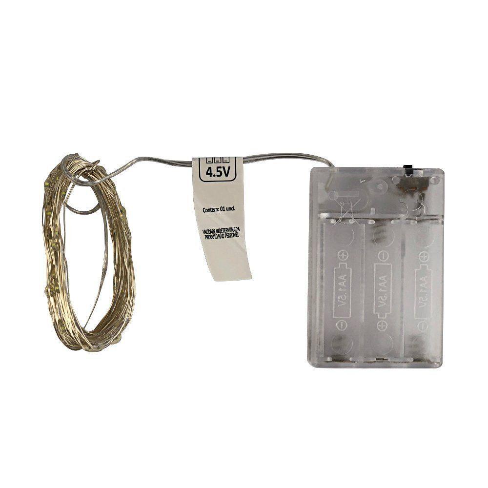 Fio De Fada Led Decoração Cordão De Luz 5 Metros Natal - Branco Quente - 2