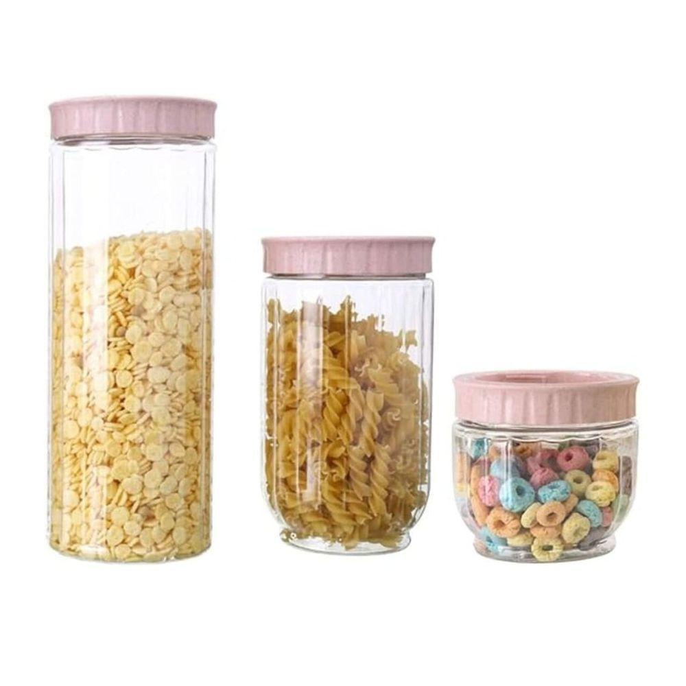 Kit 3 Potes Conjunto Plástico Com Tampa - Sortido - 2