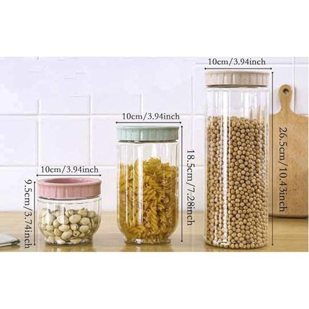 Kit 3 Potes Conjunto Plástico Com Tampa - Sortido - 5