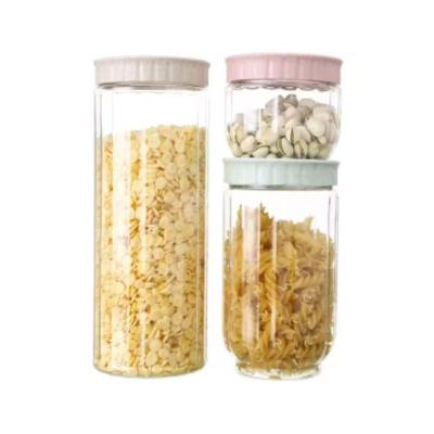 Kit 3 Potes Conjunto Plástico Com Tampa - Sortido