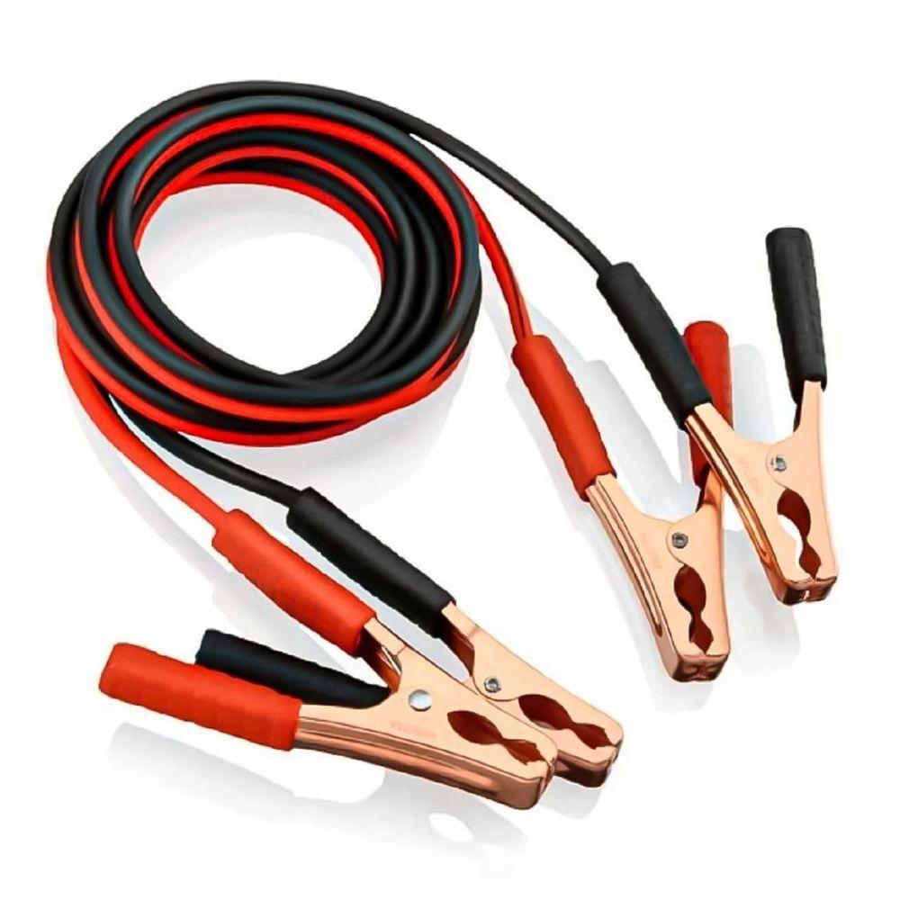 Kit 2 Cabos Bateria Fazer Chupeta Emergência Recarga Automotiva 300 Amp 2,5 Metros - 1