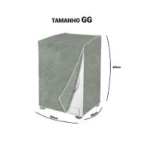 Capa Maquina De Lavar Flanelada Cinza Perolizada Gg - 2