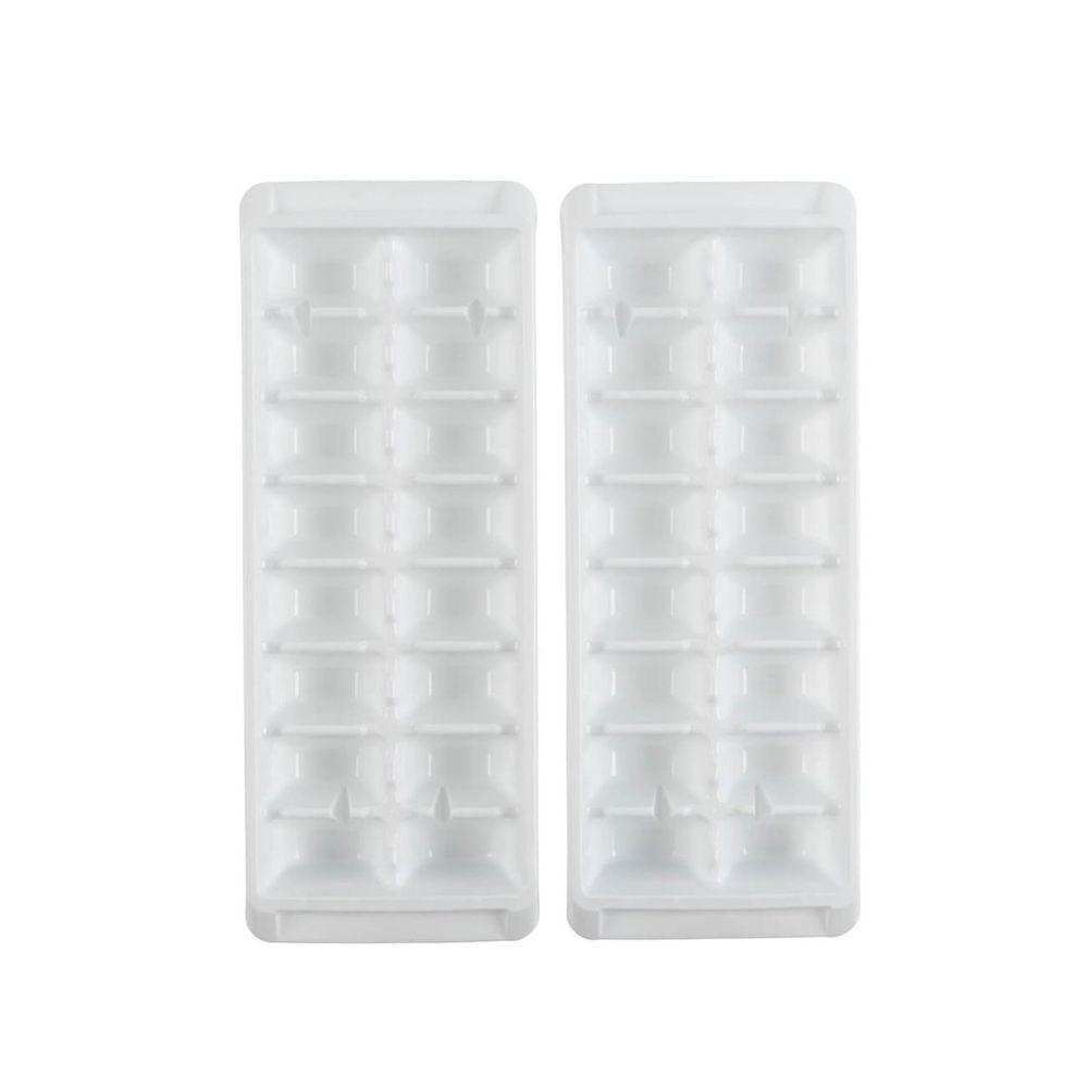 Kit 2 Formas De Gelo Com Tampa 16 Cubos Miniso Branca - 2