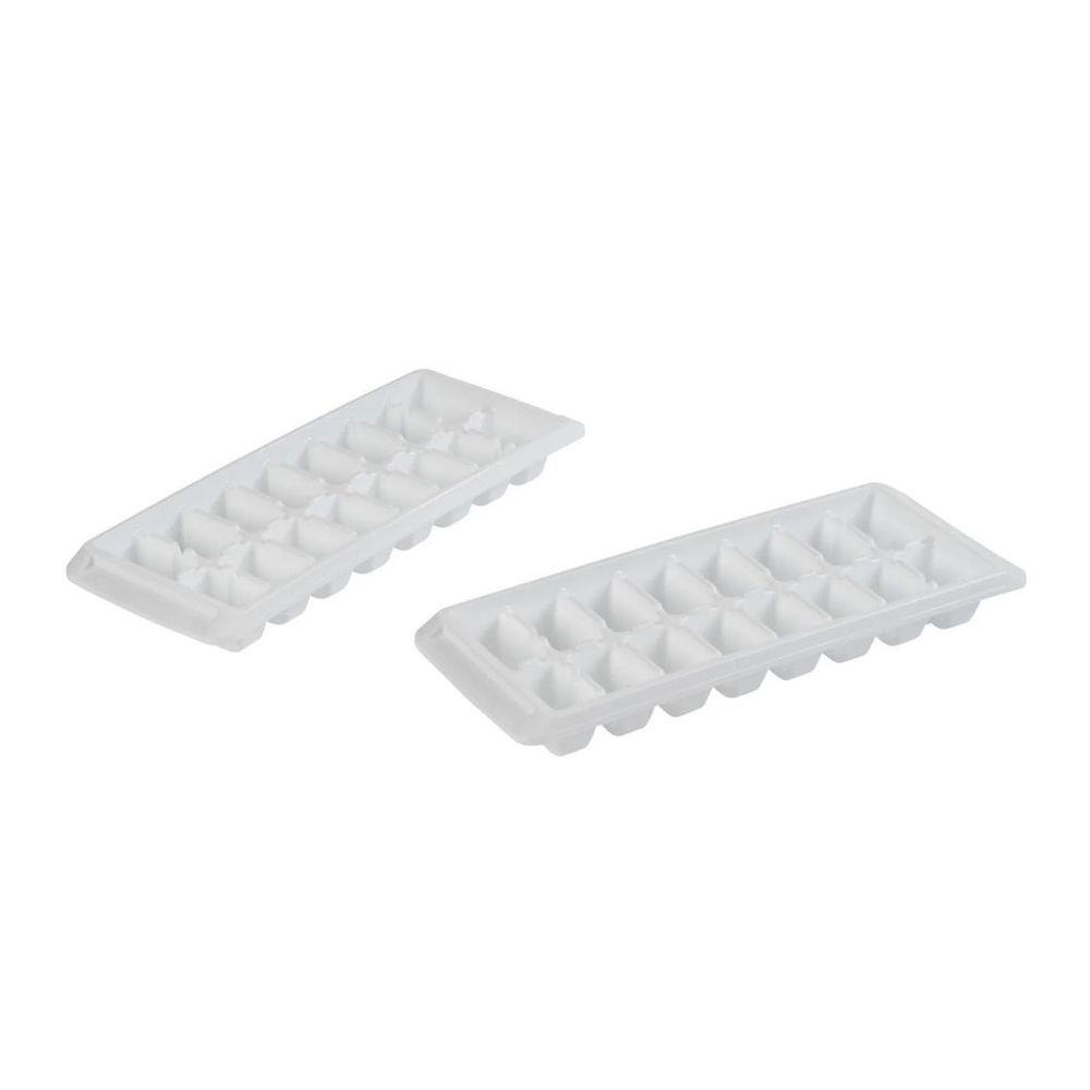 Kit 2 Formas De Gelo Com Tampa 16 Cubos Miniso Branca - 3