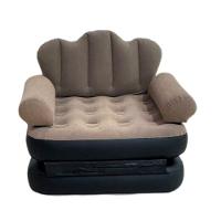 Poltrona E Sofá Cama Inflável Superfície Aveludada Com Bomba Suporta Até 100kg