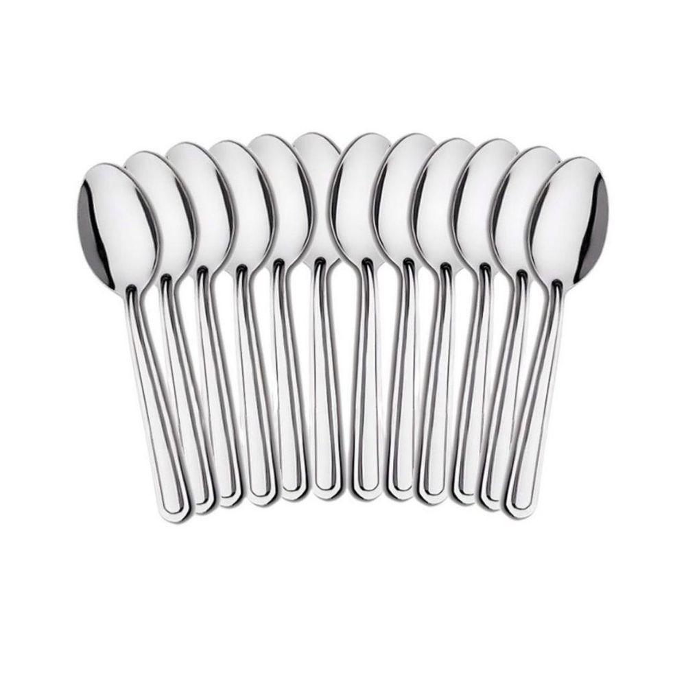 Kit 12 Colheres De Mesa Premium Aço Inox Restaurante Buffet Casamento Cozinha Refeições - 1