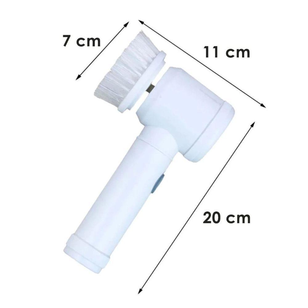 Escova Limpeza Elétrica Multiuso Sem Fio Giratória Cozinha Banheiro Recarregável - 4