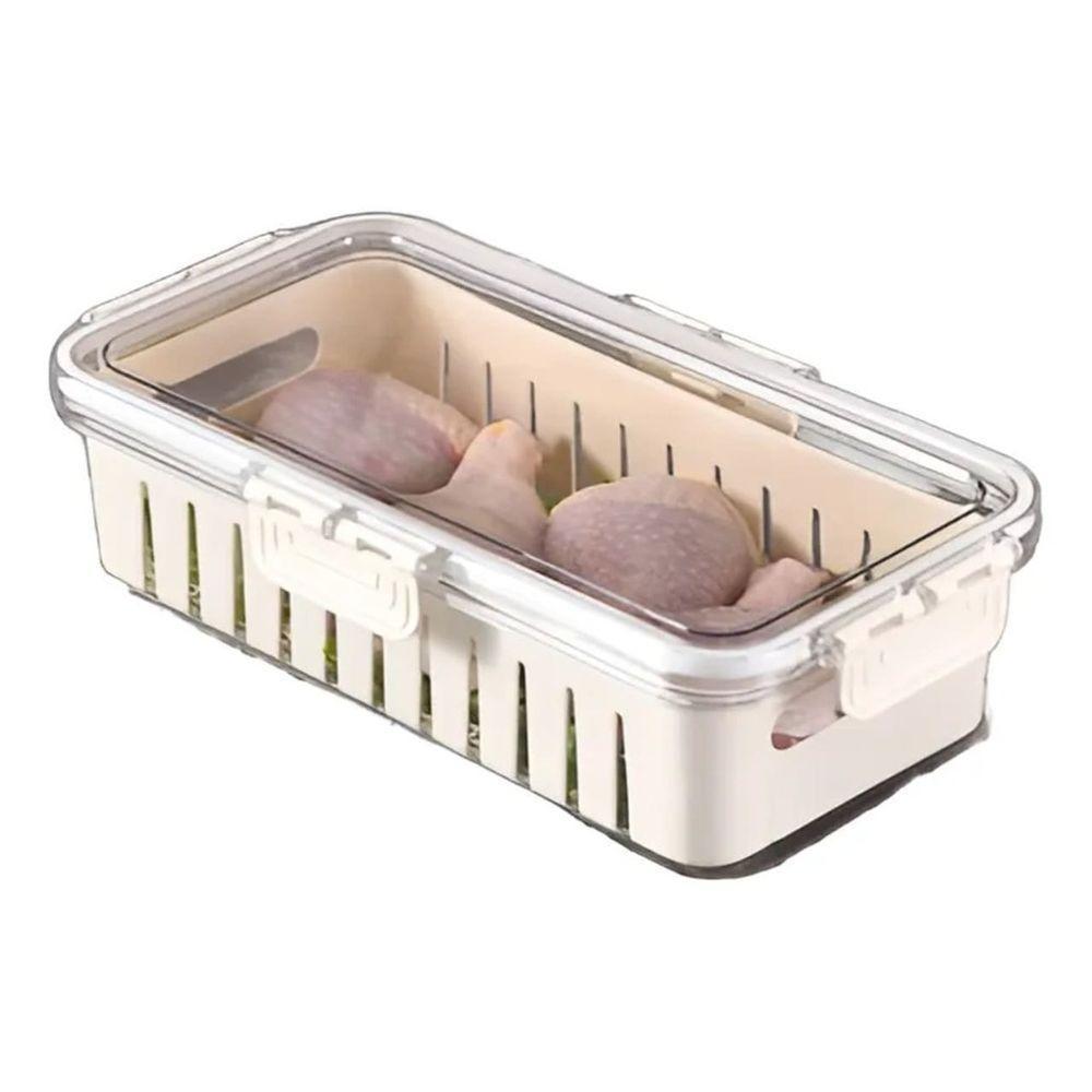 Organizador De Alimentos Geladeira Com Tampa Pote Cesto - 1