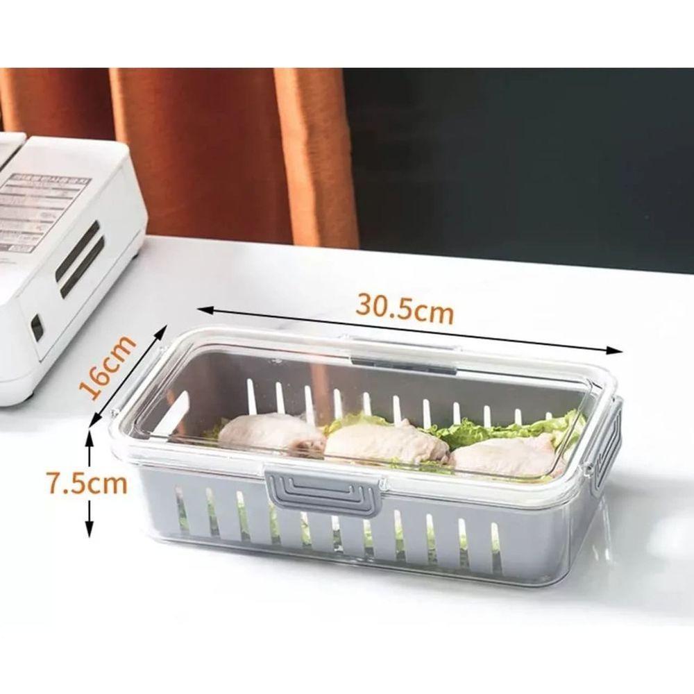 Organizador De Alimentos Geladeira Com Tampa Pote Cesto - 5