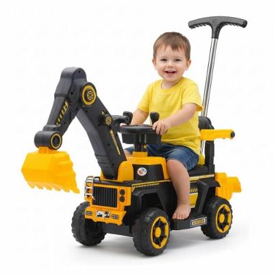 Carrinho Retroescavadeira Elétrica 6v Com Pá Móvel E Alça De Empurrar