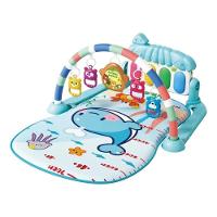 Tapete Bebê De Atividades Musical Com Piano Interativo Azul - 1