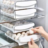 Porta Ovos Acrilico Organizador Geladeira Gaveteiro Duplo Capacidade De 32 Ovos - 2