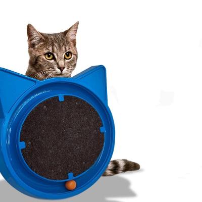 Arranhador Para Gatos Com Bolinha Interativa Antistress - Azul