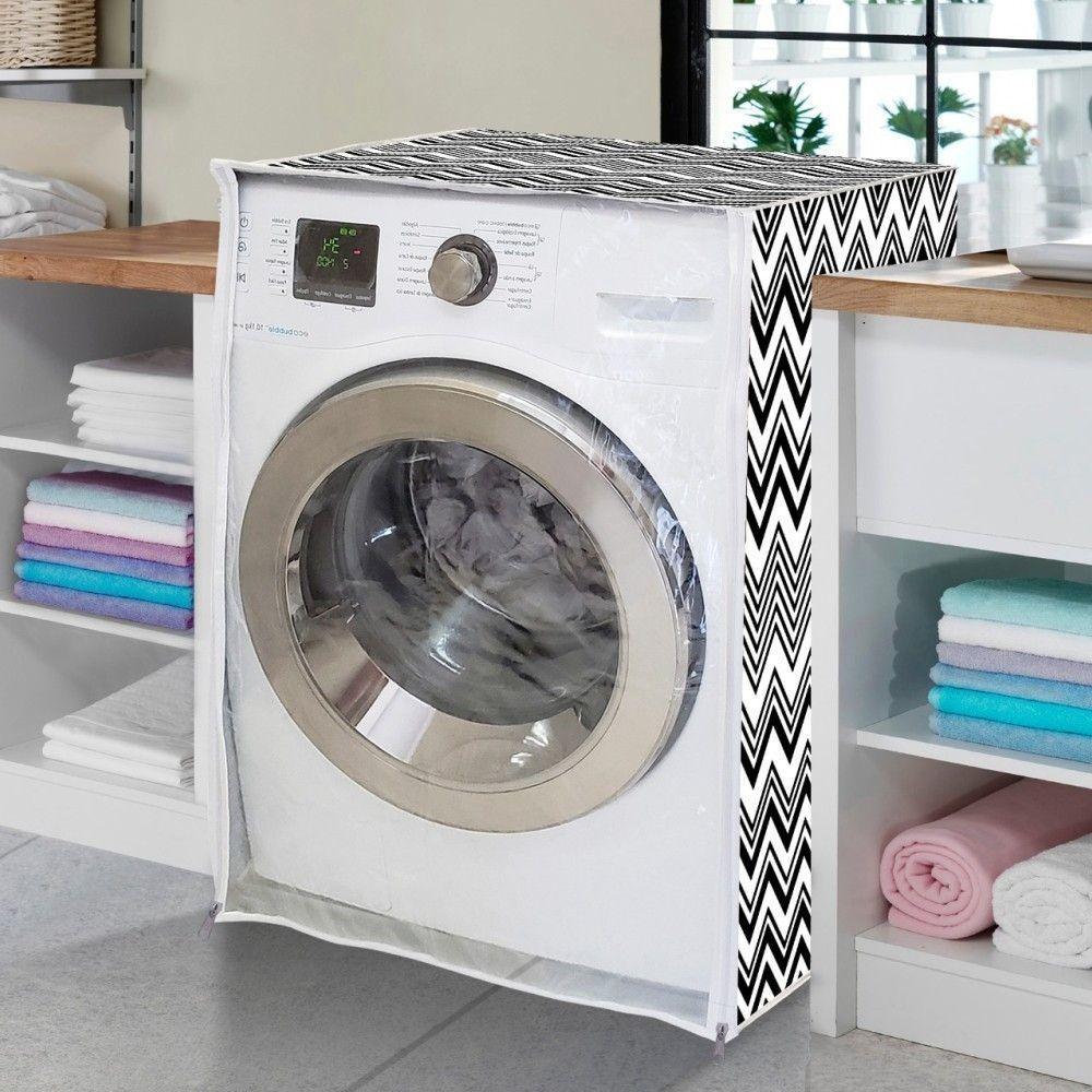 Capa Maquina De Lavar Abertura Frontal Com Ziper Zigzag Gg - 2