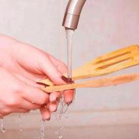 Kit 5 Peças Utensílio De Cozinha De Bambu - 5