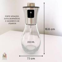 Spray Borrifador Azeite Galheteiro Vidro Inox Pulverizador Vinagre Oleo 200ml Tempero Cozinha - 5