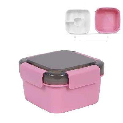 Marmita Lancheira Dupla Camada Com Talheres 1,1 Litro Rosa