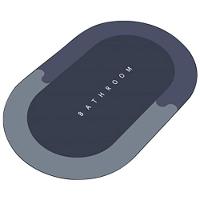 Tapete Oval Mágico Ultra Absorvente Antiderrapante 38x58cm Banheiro, Casa - Sortido