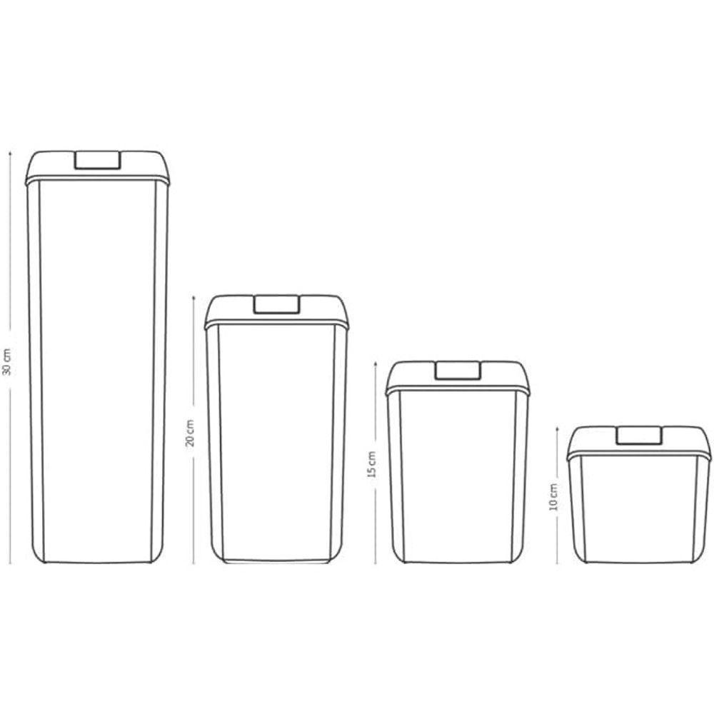 Kit Potes Herméticos Acrílico Multiuso - 7 Peças - 5
