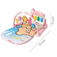 Tapete Bebê De Atividades Musical Com Piano Interativo Rosa - 3