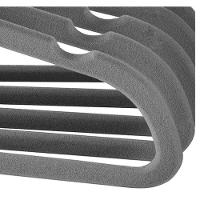 Kit 10 Unidades Cabide Slim Adulto Veludo Cinza 42cm - 2