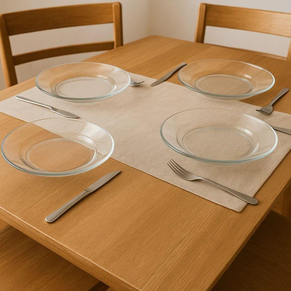 Kit 4 Pratos Fundos Vidros Milly 22cm Conjunto - 3