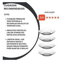 Kit 4 Pratos Fundos Vidros Milly 22cm Conjunto - 5