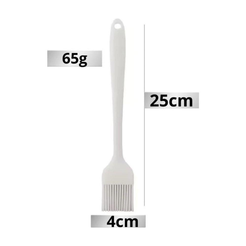 Pincel Culinário De Silicone Cozinha E Confeitaria Grande 25cm - Cinza - 5