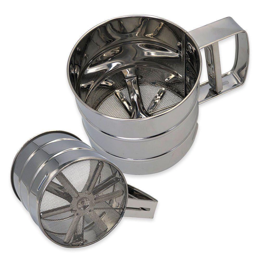 Caneca Peneira Polvilhadora Em Aço Inox - 250g - 1