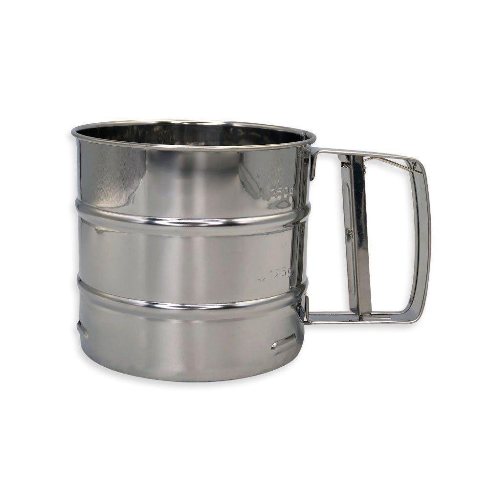 Caneca Peneira Polvilhadora Em Aço Inox - 250g - 2