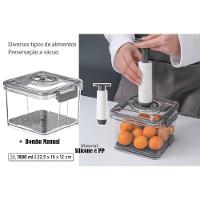 Pote Hermético Com Bomba De Vácuo 1,5 Litros - Cinza - 6