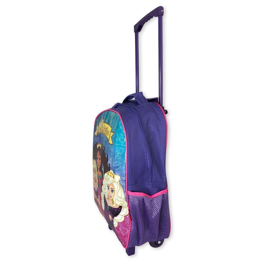 Kit Mochila Infantil Escolar Com 3 Peças Princesas Roxa - 2